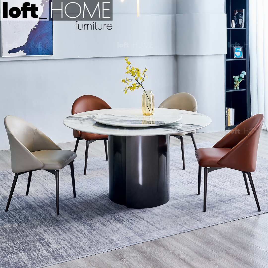 Sintered Stone Round Dining Table TITAN, Furniture & Home Living ...