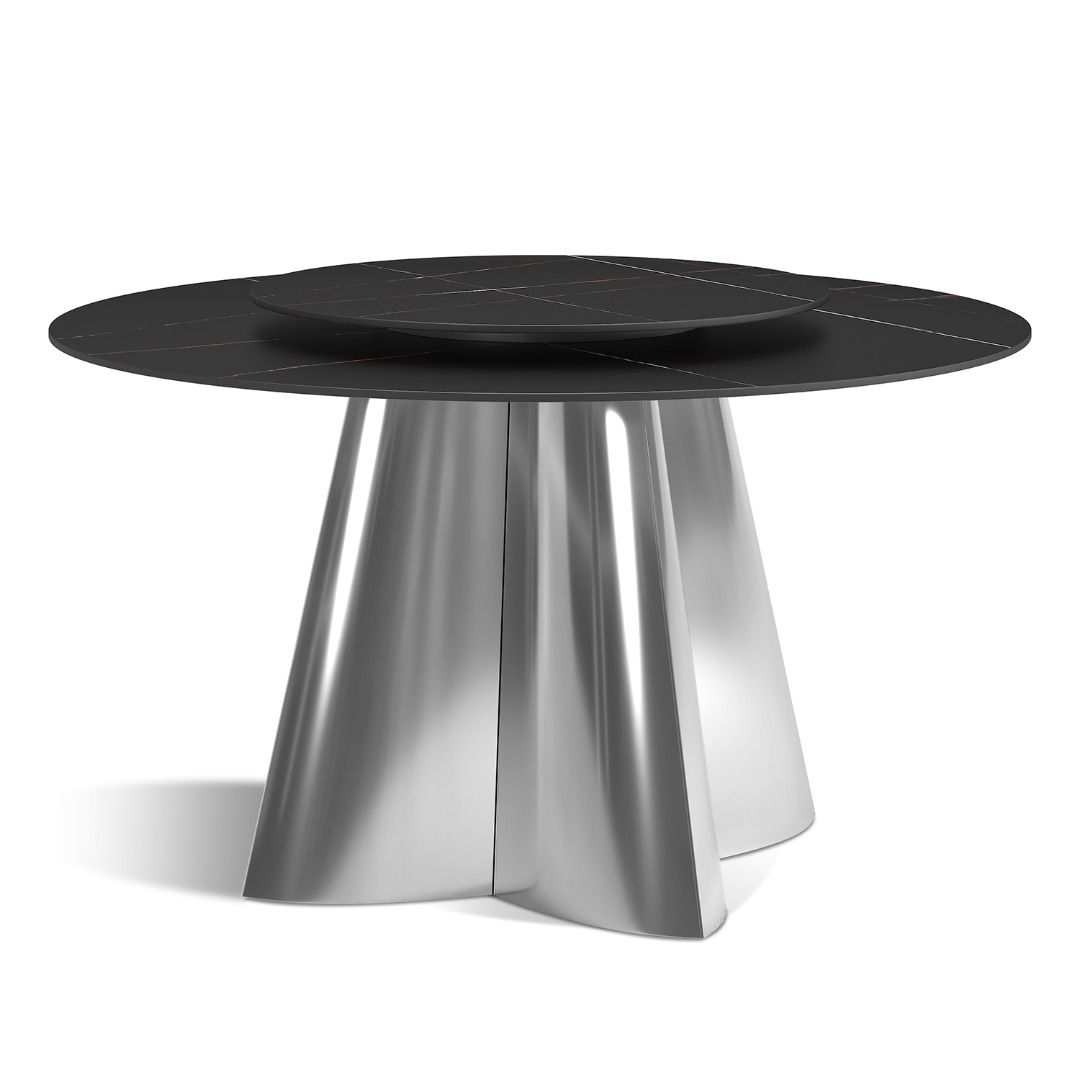 Sintered Stone Round Dining Table DAVI, Furniture & Home Living