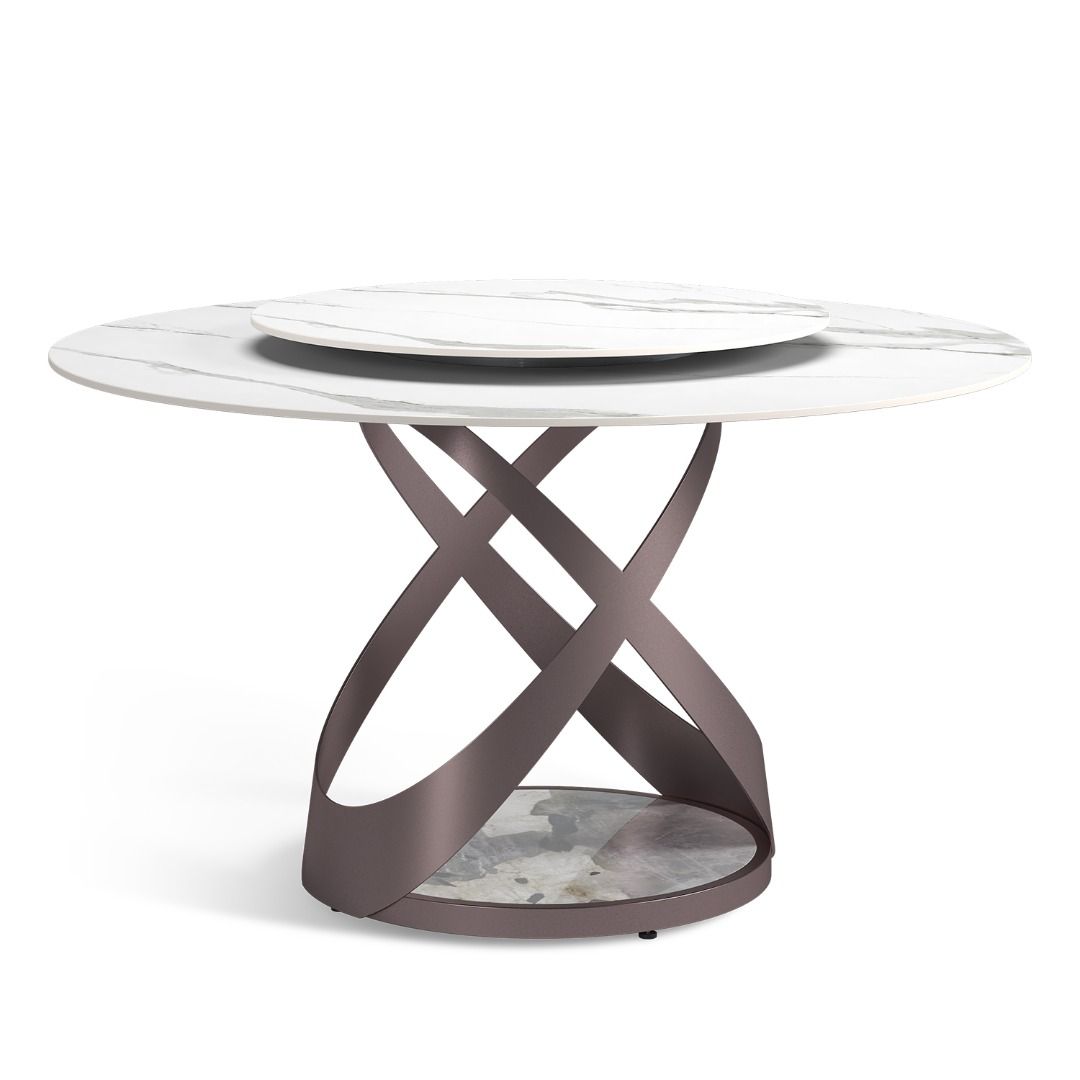 Sintered Stone Round Dining Table COREY, Furniture & Home Living ...