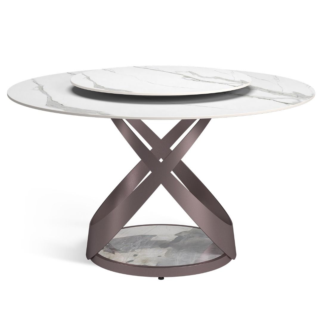 Sintered Stone Round Dining Table COREY, Furniture & Home Living ...