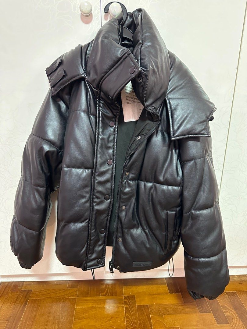 Down best sale leather jacket