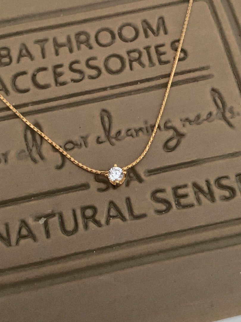 Free Shipping Sliver 925 Mini Diamond Pendant with 18k Gold Plated Snake Chain Necklace From Korea
