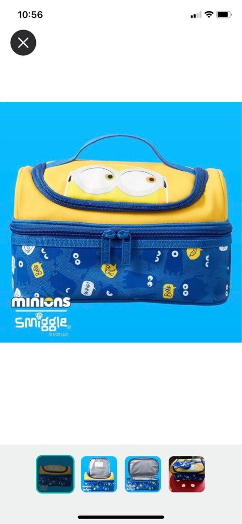 Smiggle Yellow Minions Double Decker Lunchbox