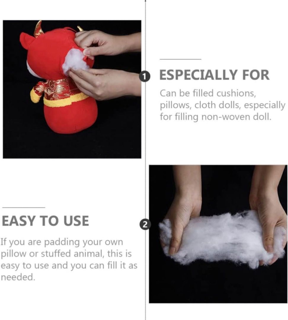 Stuffing for Stuffed Animals, Fiberfill Stuffing, Cotton Stuffing