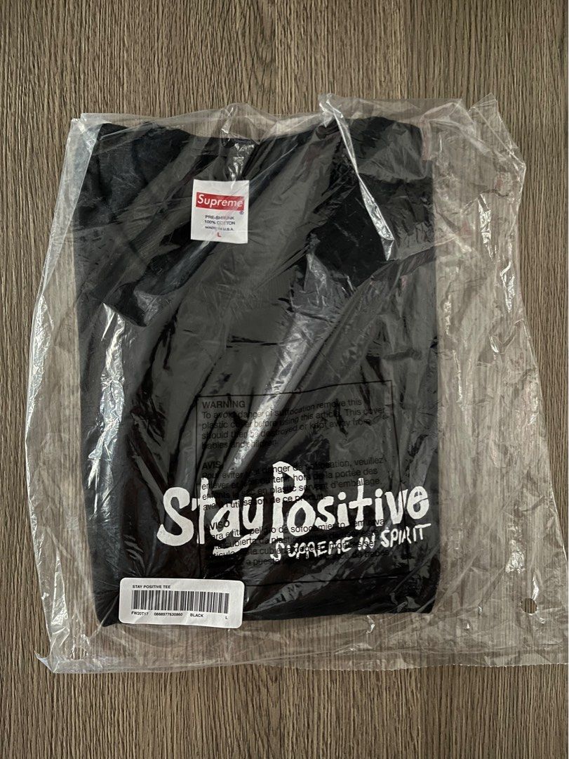 Supreme Stay Positive Tee, 名牌, 服裝- Carousell