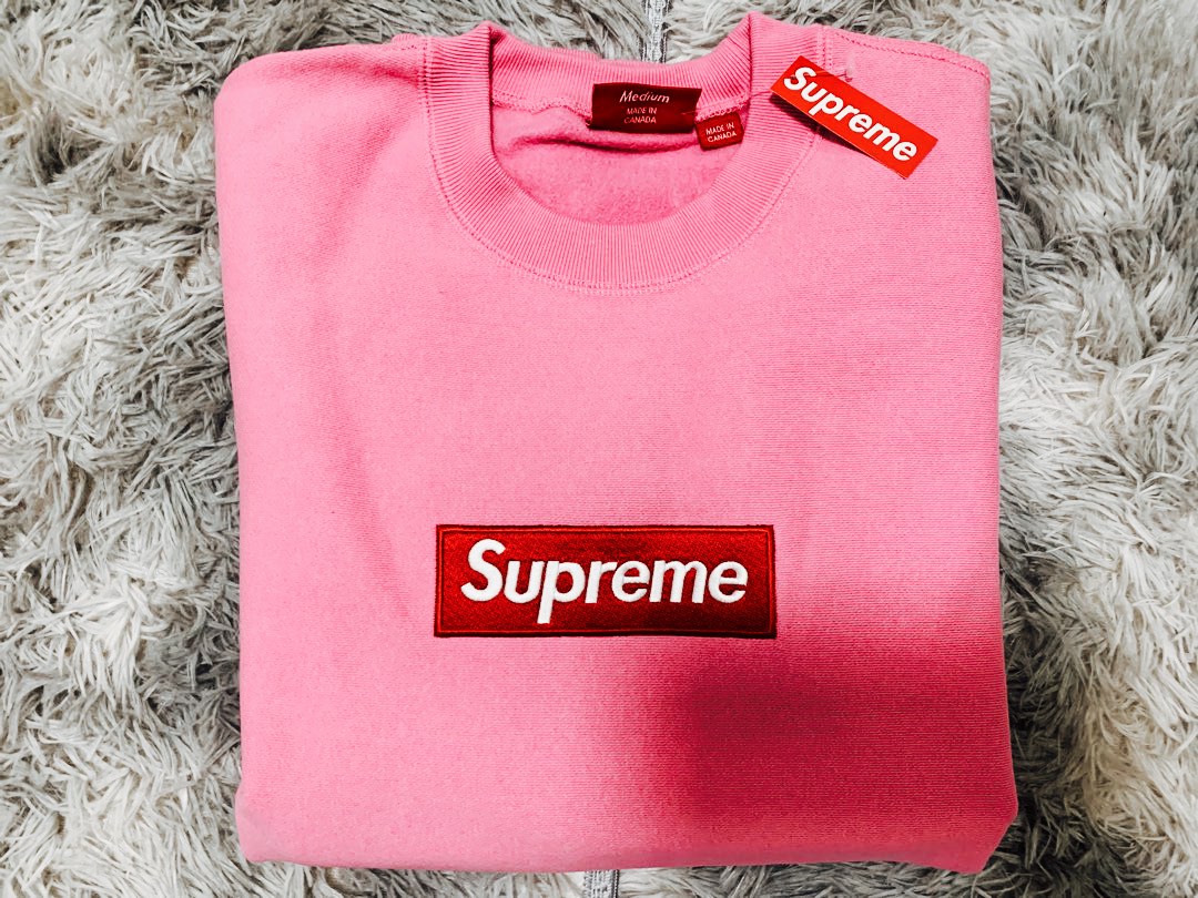 supreme sweater pink