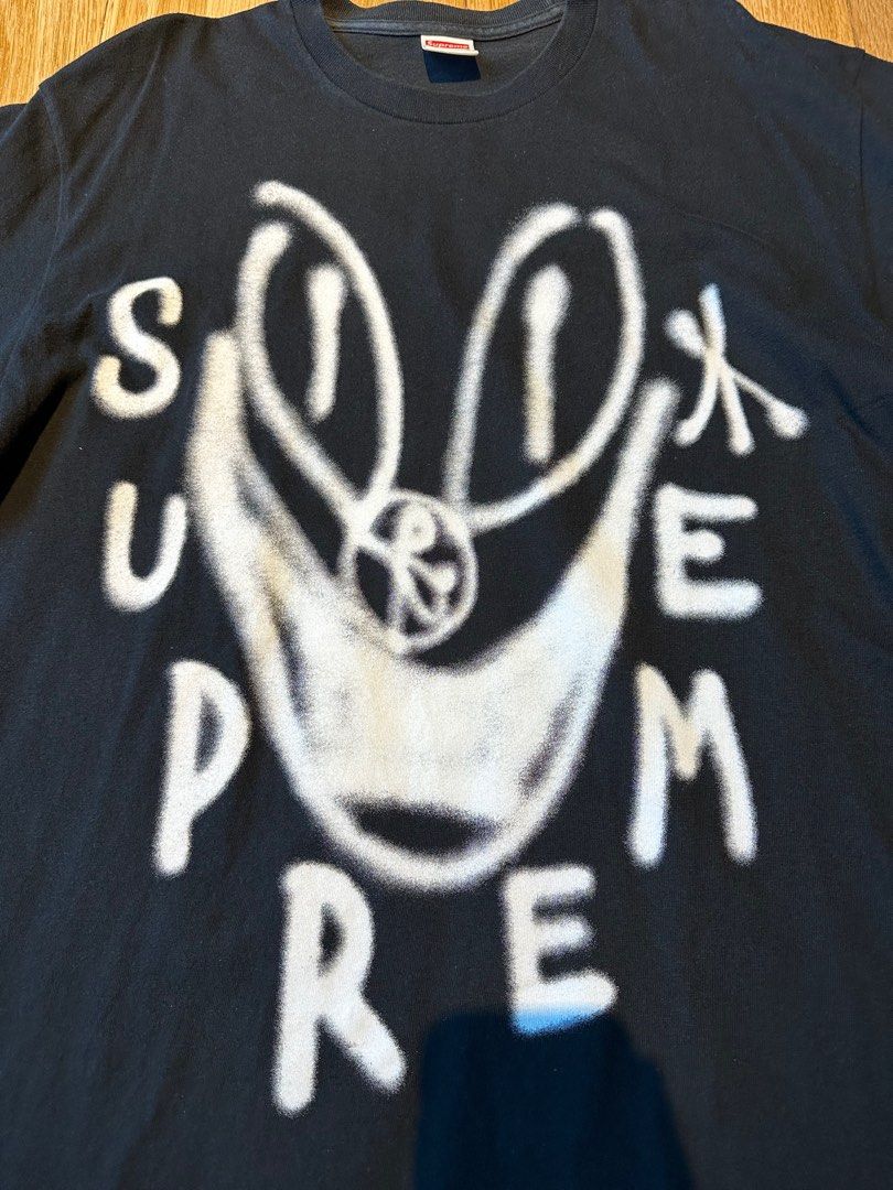Supreme x Sanchito Smile Tee Men s Fashion Tops Sets Tshirts