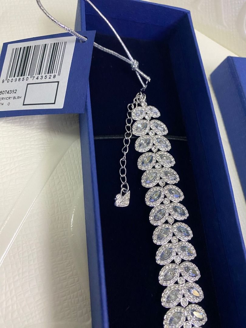 Swarovski Baron Bracelet Blue Rhodium Plating