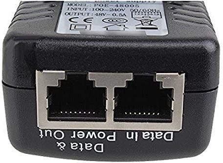 48V 0.5A PoE Injector - Power Over Ethernet Adapter For Wireless AP, Cameras, VoIP