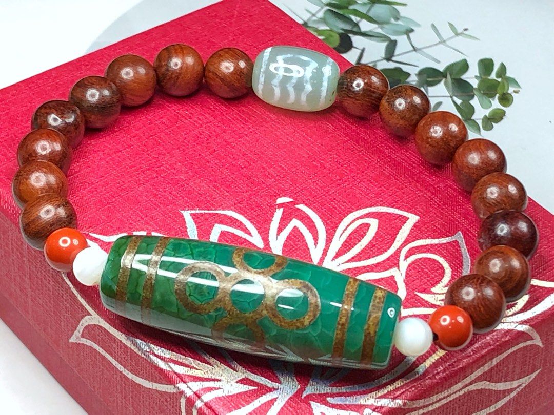 590天珠　☆専用です☆風化　龍紋　如意蓮花天珠　黄紋　dzibeads！ 590天珠 風化 龍紋 如意蓮花天珠 黄紋 dzibeads！ 590天珠