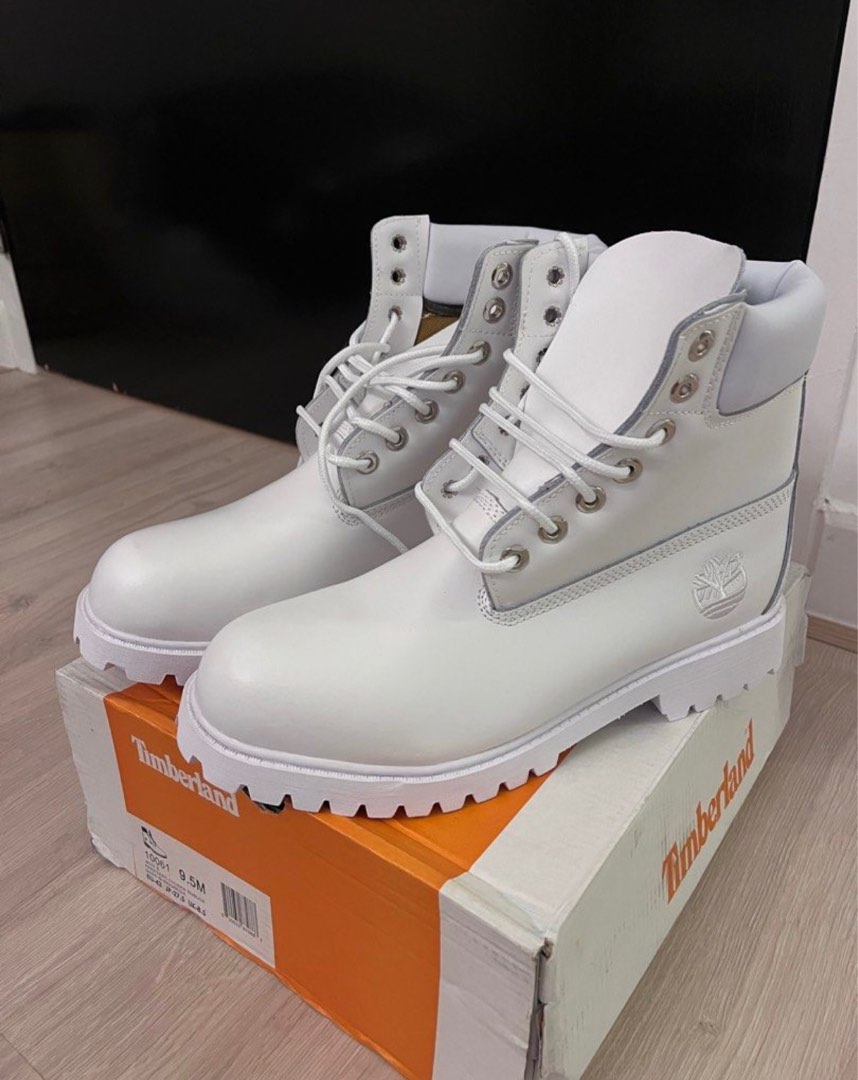 Timberland mens 2024 boots white