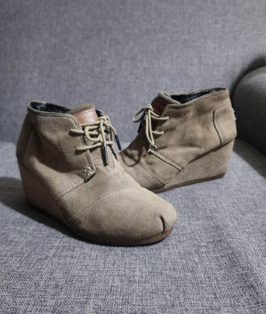 Toms desert wedge herringbone sale