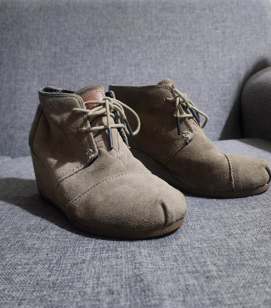 Toms herringbone wedge bootie new arrivals