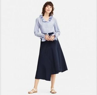 Uniqlo JW Anderson assymetrical skirt navy
