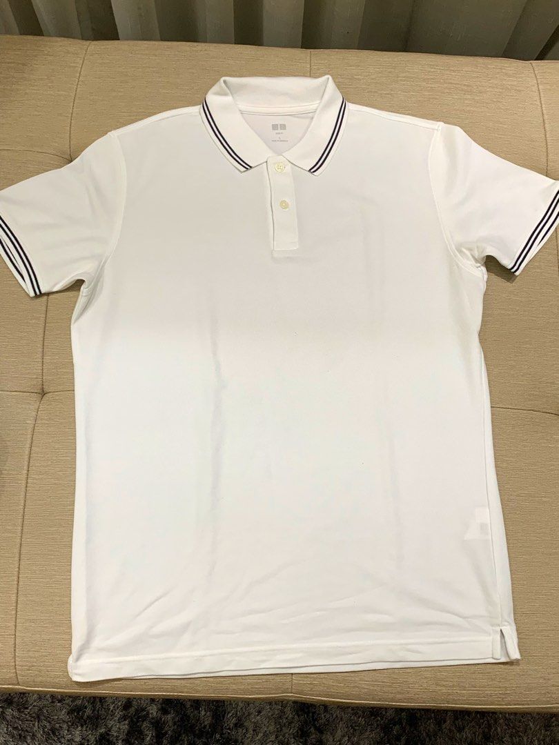 Uniqlo white polo sales shirt