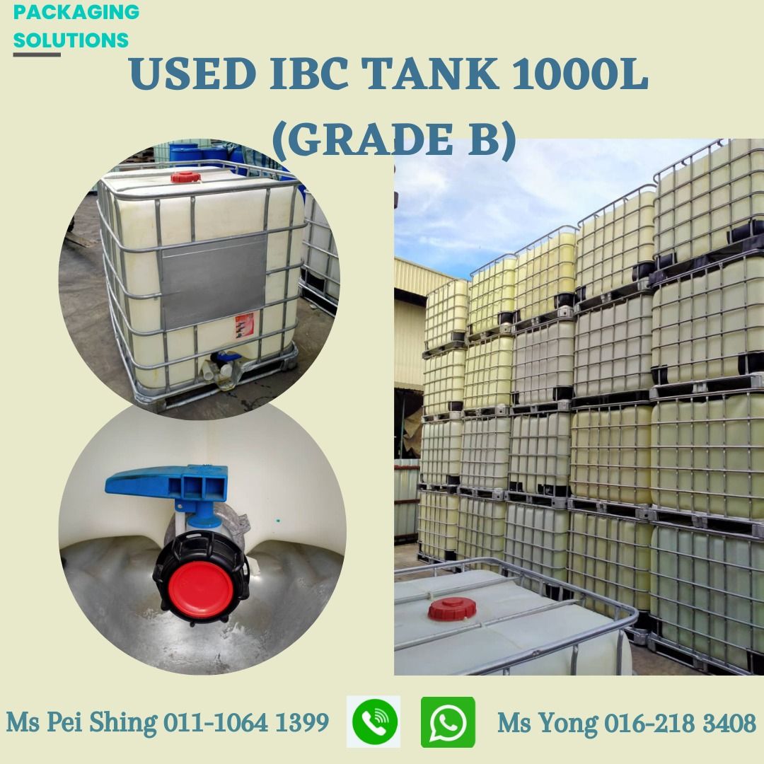 USED IBC TANK 1000L (GRADE B), Furniture & Home Living, Home