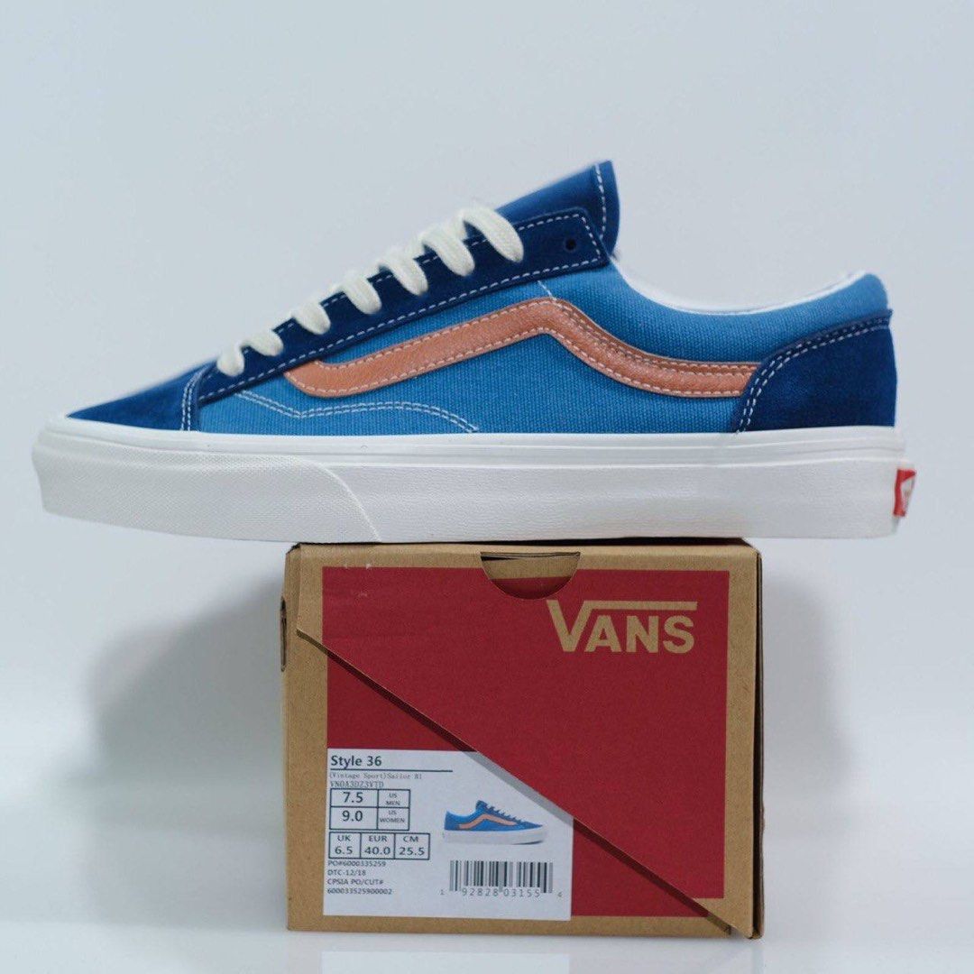 Vans Style 36 Vintage Sport Sailor Blue Fesyen Pria Sepatu Sneakers di Carousell