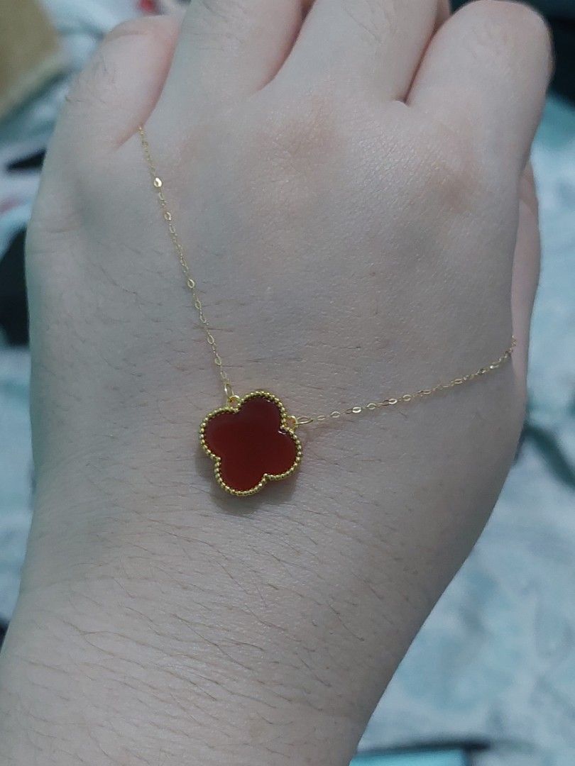 Vca red necklace shop