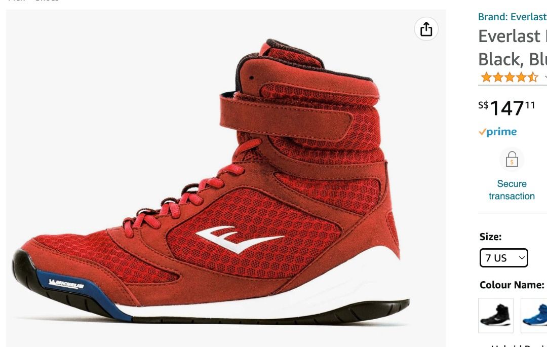 Everlast new elite discount high top boxing shoes