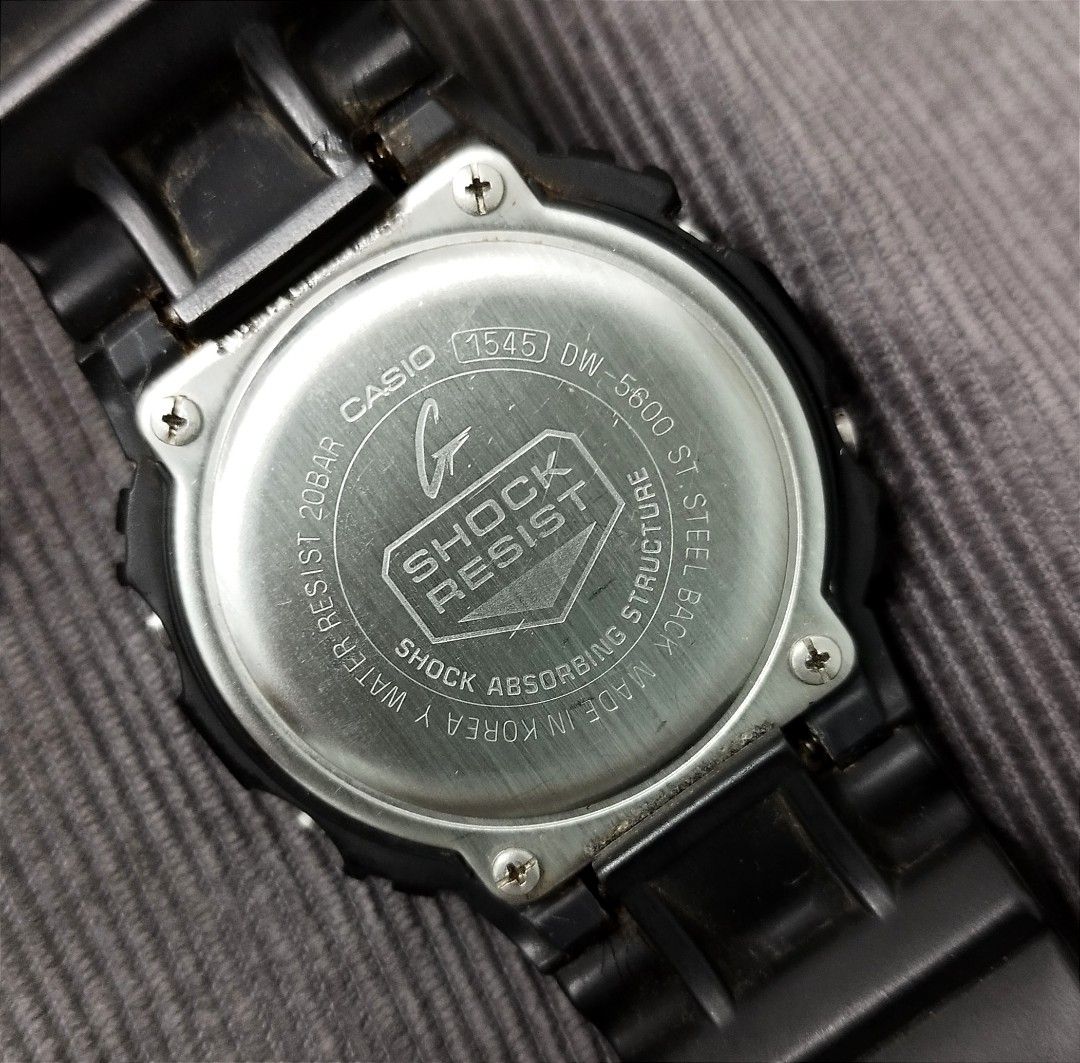 very rare g shock raven dw 5600 made in korea