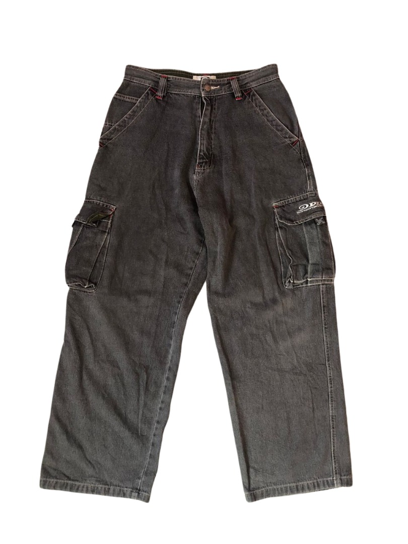 Vintage Piko Hawaiian Longboard Denim Cargo Pants, Men's Fashion