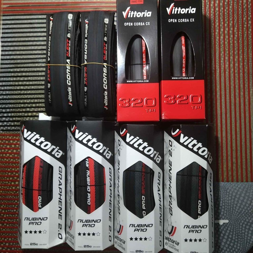 Vittoria Road Bike Tires 700c 650c Corsa Rubino, Sports Equipment, Bicycles   Parts, Bicycles on Carousell