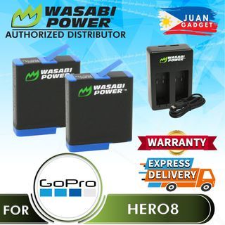 Wasabi Power Battery for GoPro HERO8 and Triple Charger Compatible with HERO8 BLACK, HERO7 BLACK, HERO6, HERO5  | JG Superstore