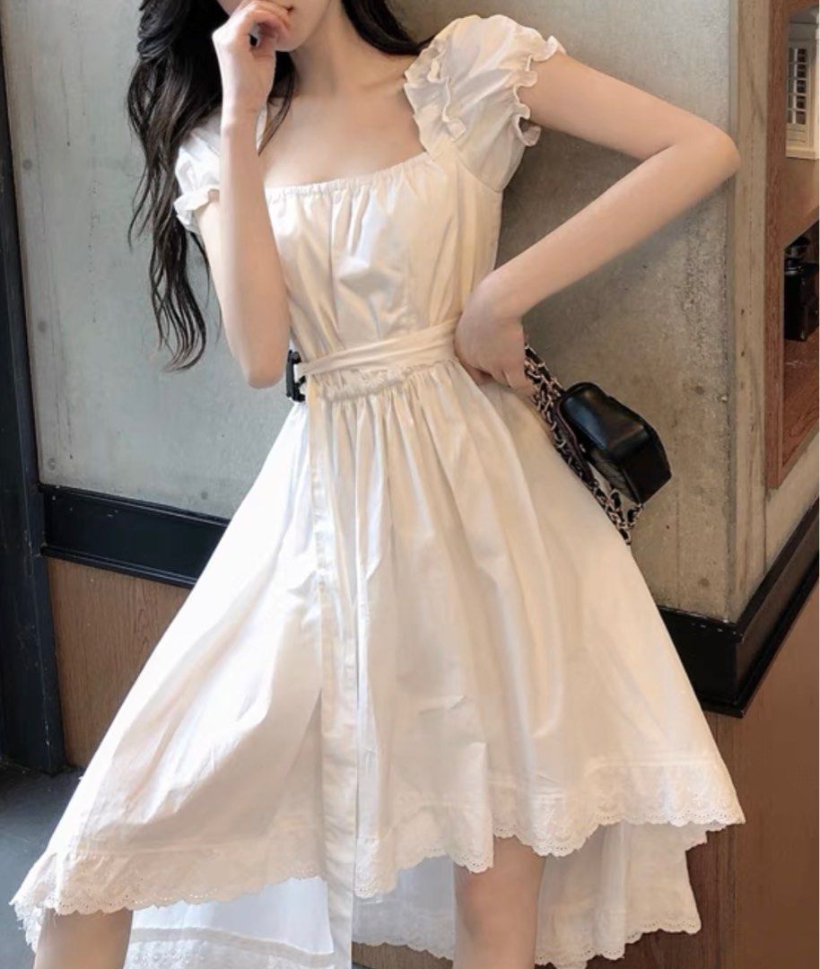 White bucket dress, Women's Fashion, Dresses & Sets, Dresses on Carousell