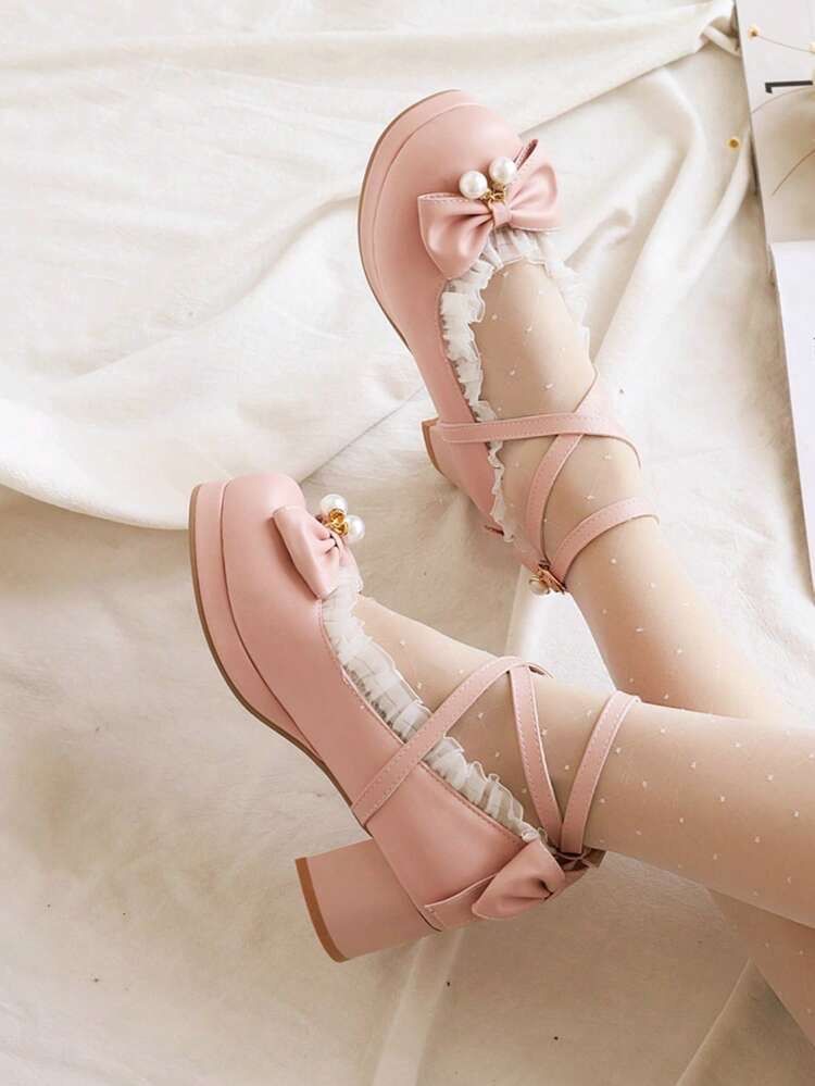 Chunky heel discount pumps ankle strap