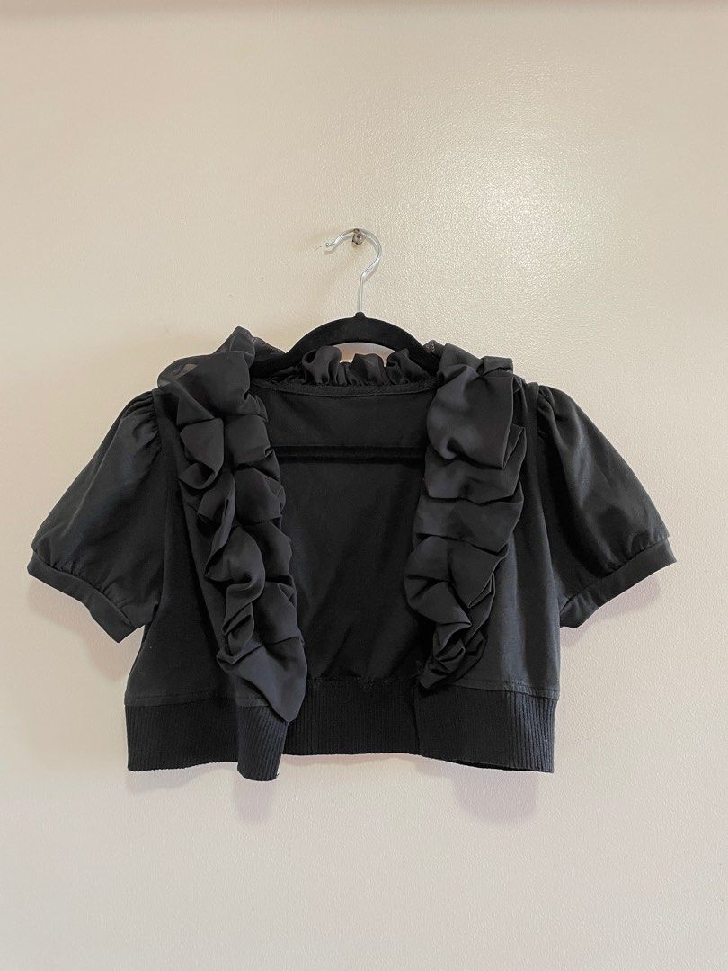 Black short deals sleeve bolero