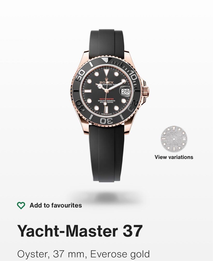 Rolex yacht master sales 37 rose gold price