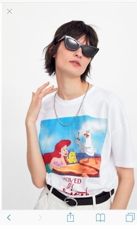 ZARA Disney Little Mermaid Tee Size S