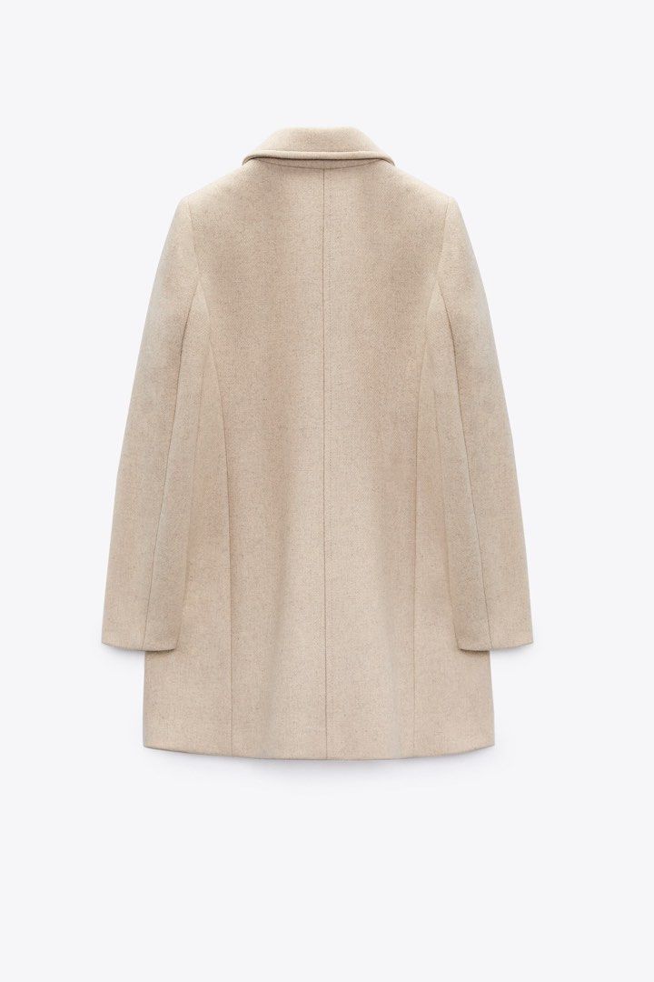 Zara gold sale button coat