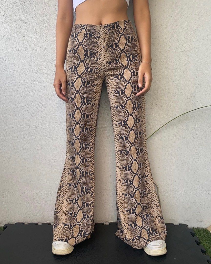 Zara Snake Print flare pants