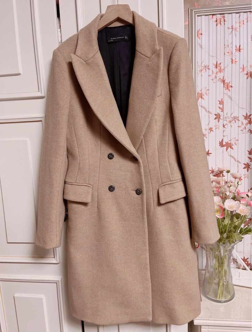 Double breasted sales coat zara woman