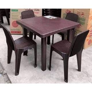 Zooey rattan dining set best sale