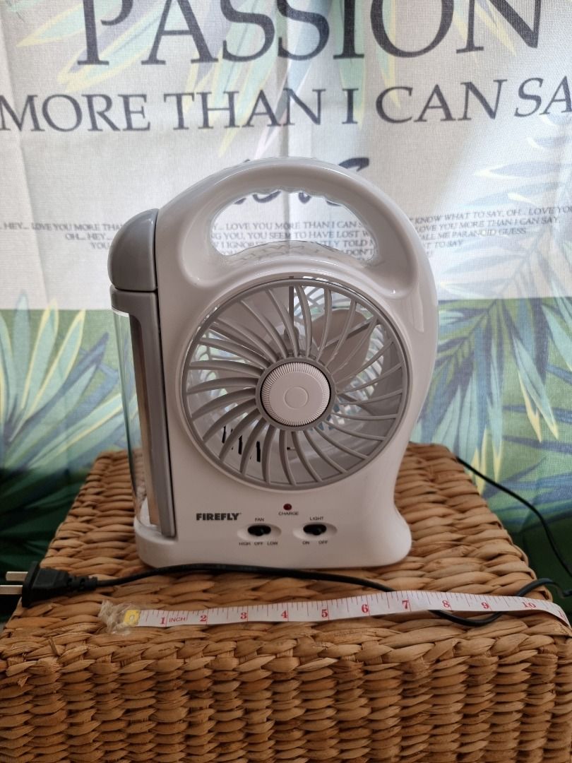 2 in 1 FIREFLY Rechargeable Fan Light Portable Lightweight Fan with