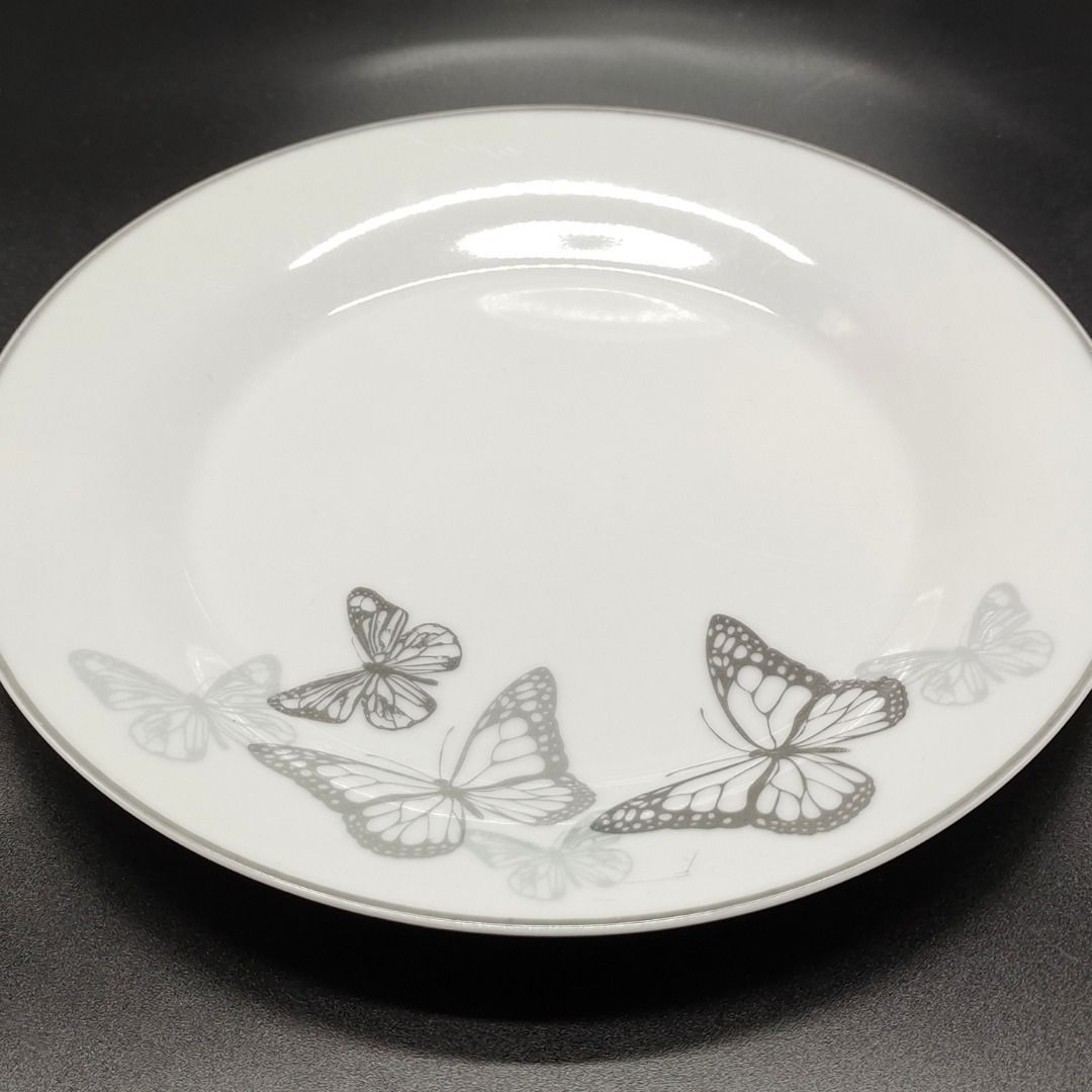 2pcs Butterfly Porcelain Dinner Plates Furniture Home Living