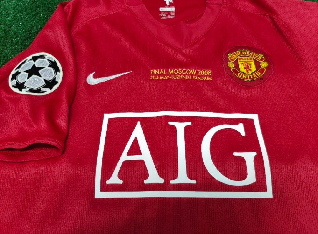 SoccerClearance Ronaldo #7 Retro Final Moscow 2008 Manchester United Men's Soccer Jersey Clearance (Please Look at Description to Select Correct Size)