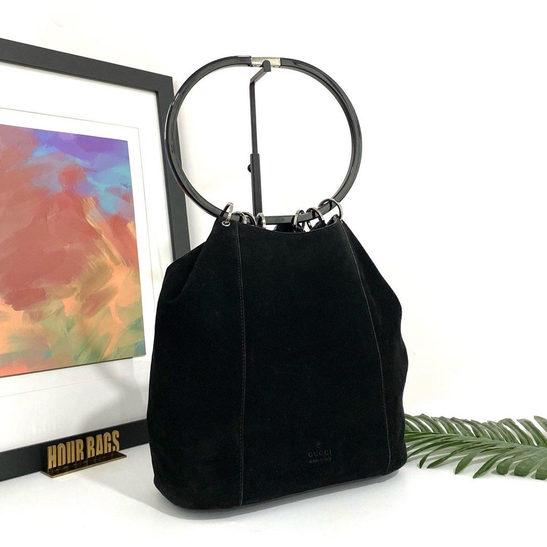 Gucci black suede bag store