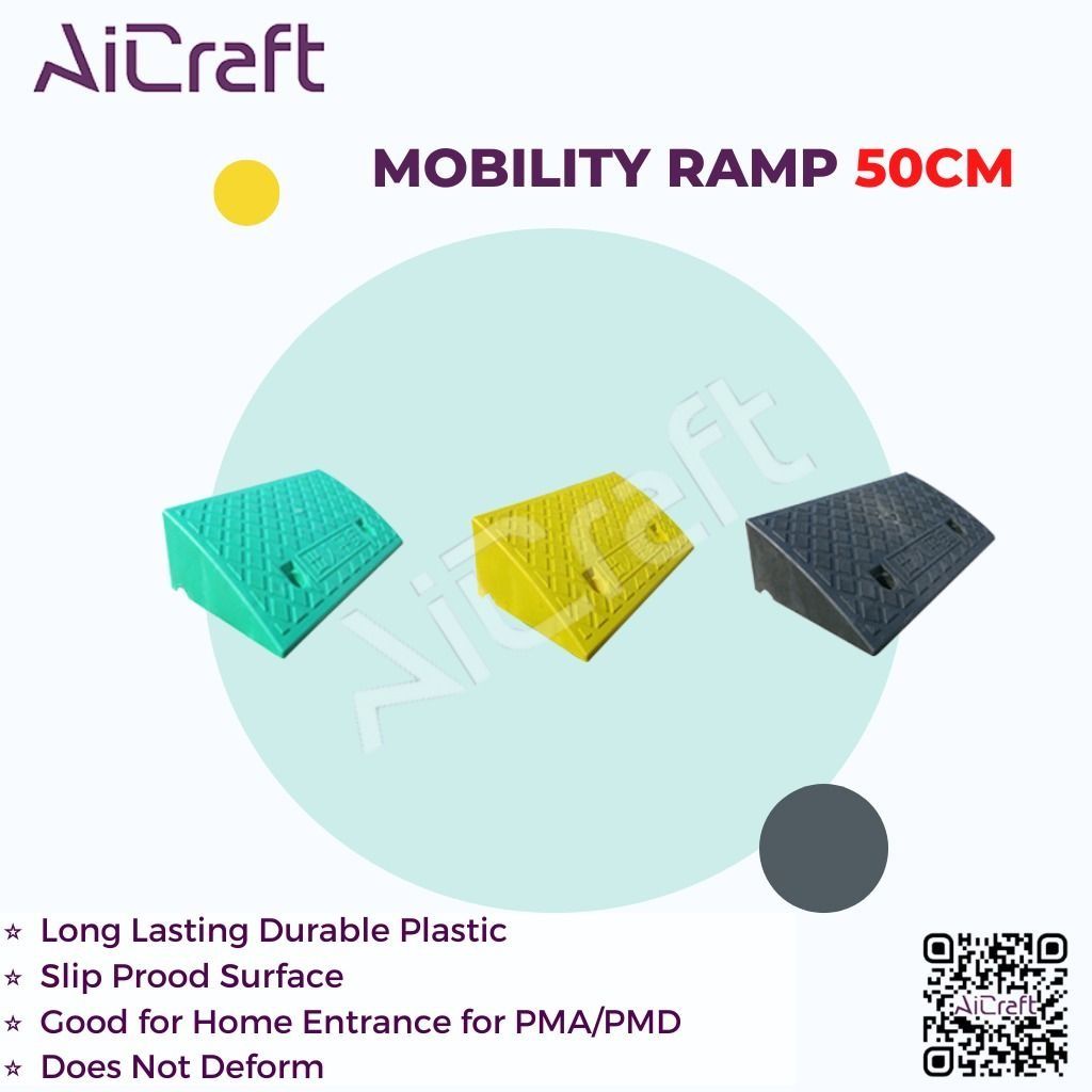 ♿ [SG STOCK] Mobility Ramp Width 50cm Height 3 5 7 9 11 13 cm Barrier ...