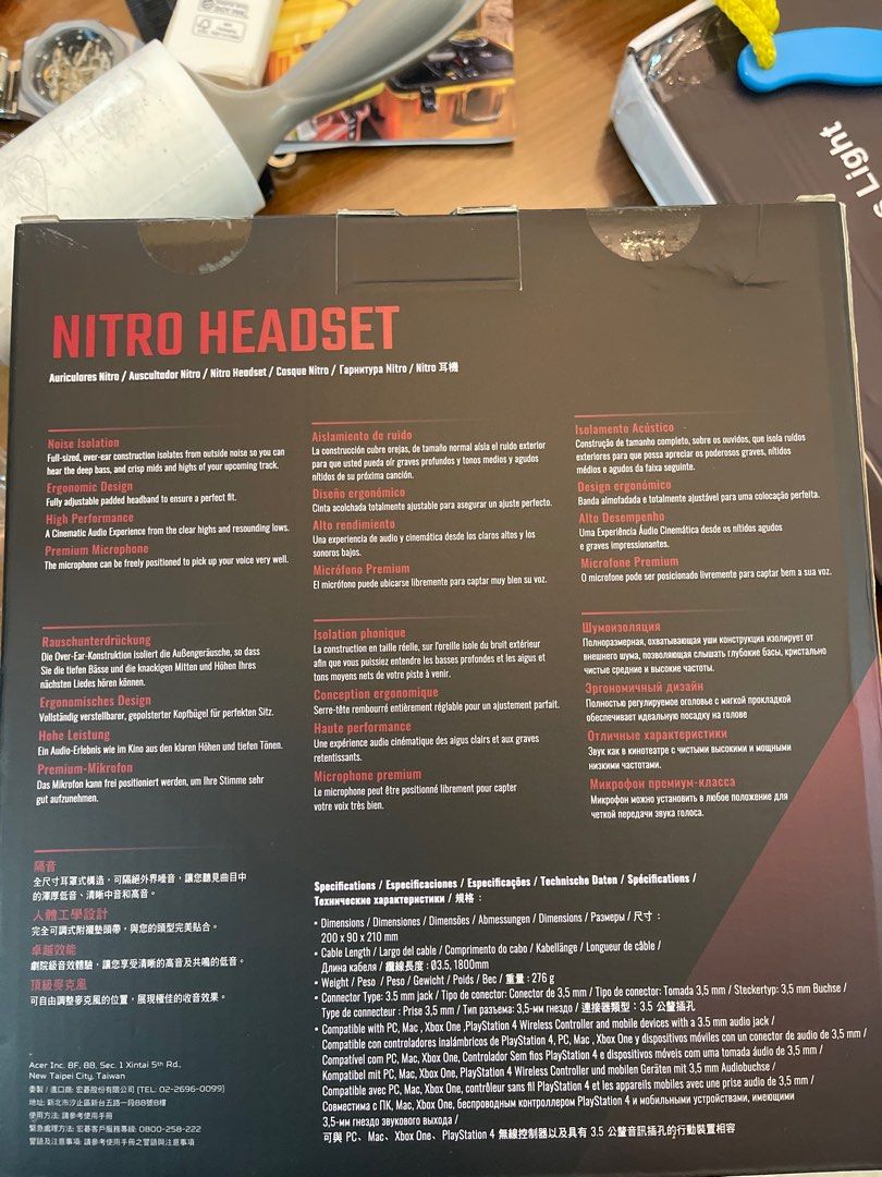 Acer nitro gaming headset, Audio, Headphones & Headsets on Carousell