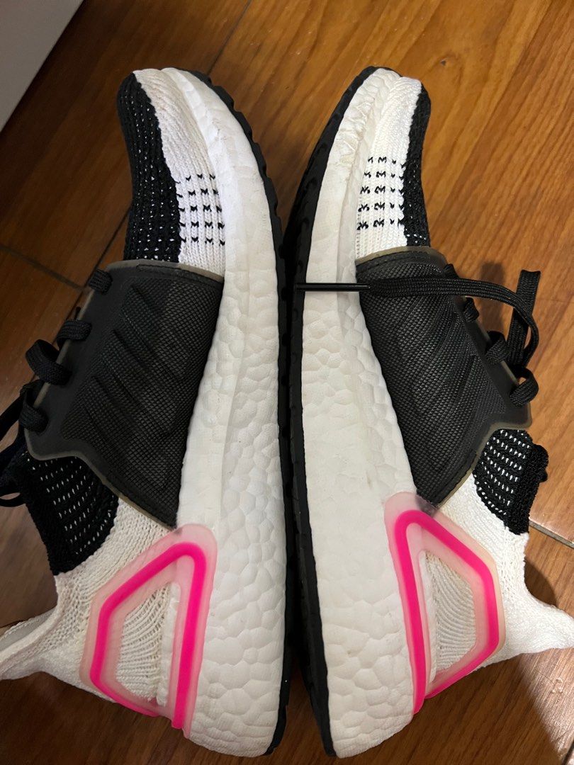 adidas ultra boost 19 black white pink