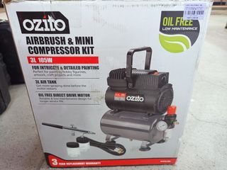 air brush & mini compressor kit 3L 105w ozito