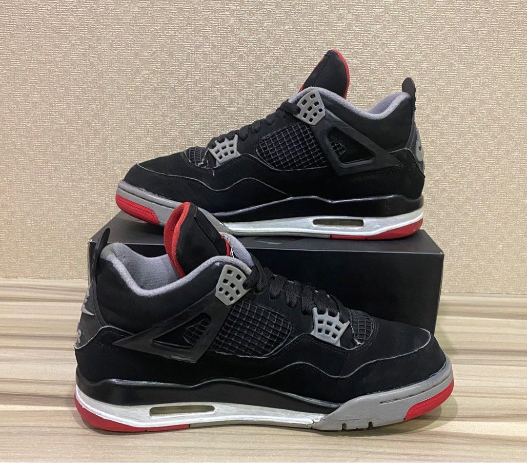 Air Jordan 4 Bred 2019 Uk7.5 Us8.5 Men s Fashion Footwear