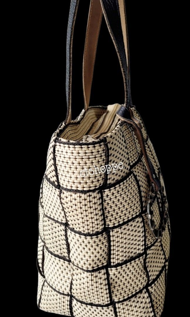 Alma Tonutti woven tote handbag purse made in Italy 🇮🇹 hanging flowers