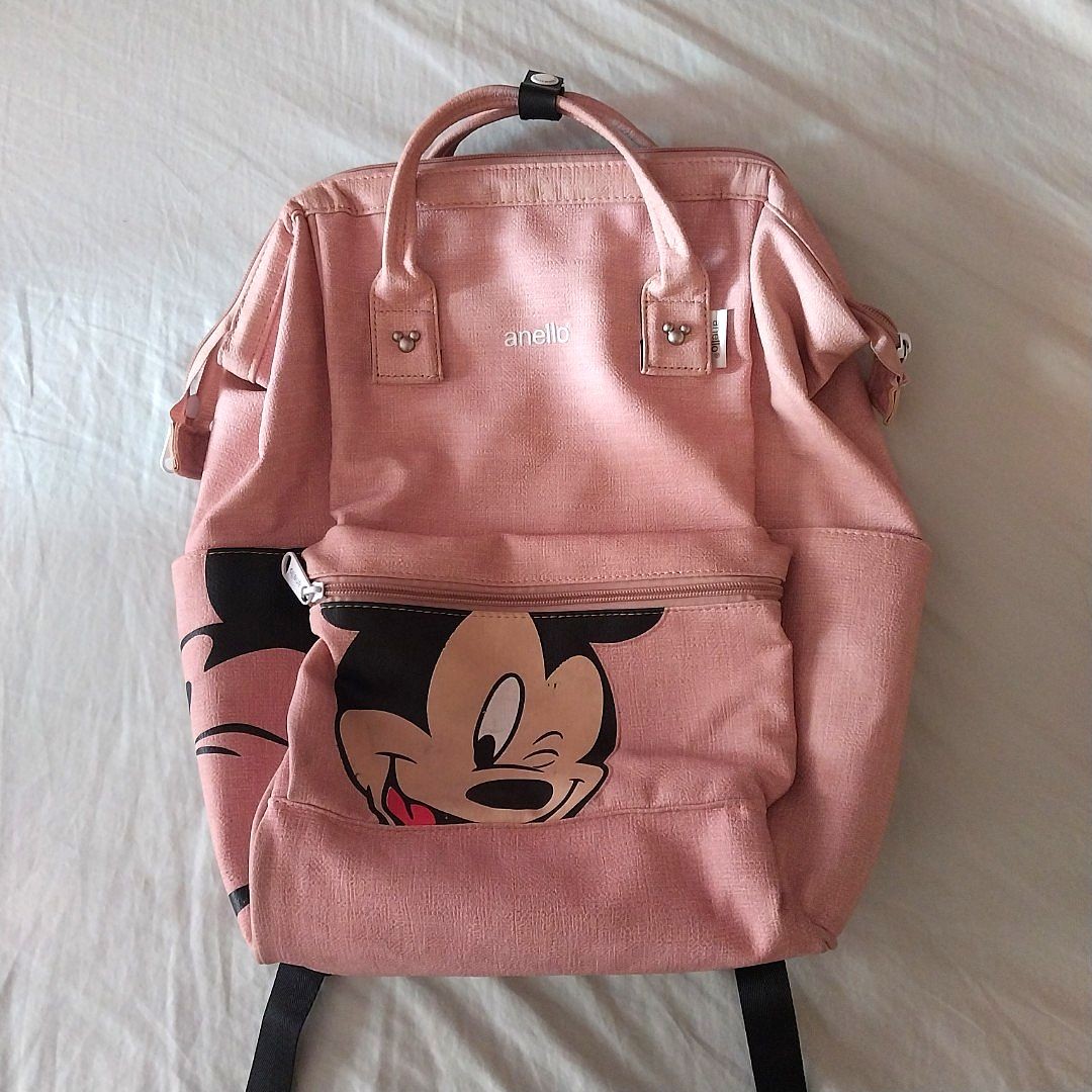 Original ANELLO Japan Style Unisex Mickey Backpack Limited Edition   Peach  Lazada PH