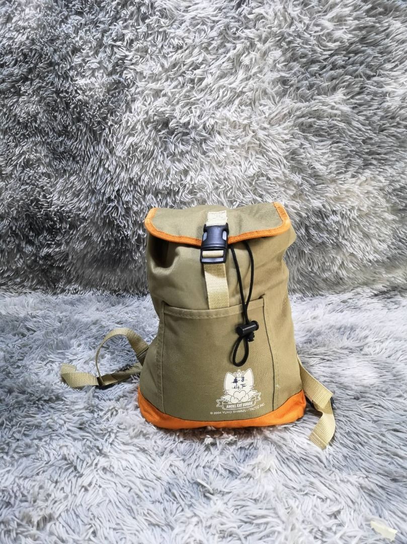 Angel Cat Sugar Brown Canvas Drawstring Backpack Bag Women s Fashion Bags Wallets Backpacks on Carousell