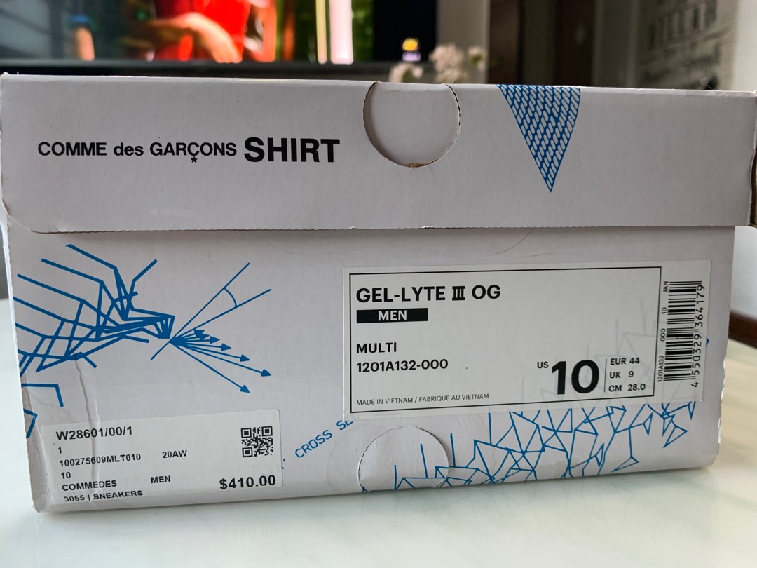 cdg asics gel lyte 3