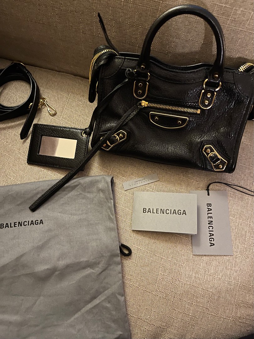 balenciaga nano metallic edge